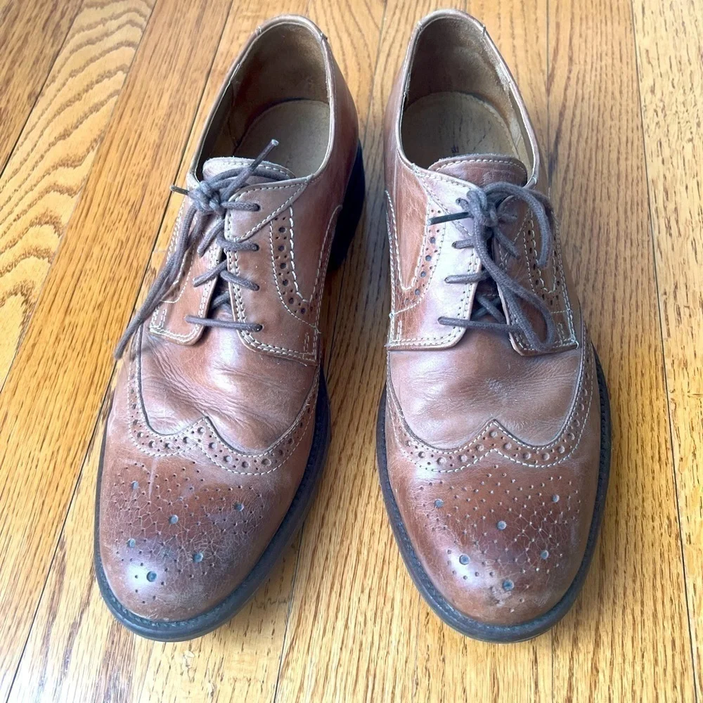 Bostonian Classic Brown Leather Men's Dress Shoes Size 9.5 Dress Workwear